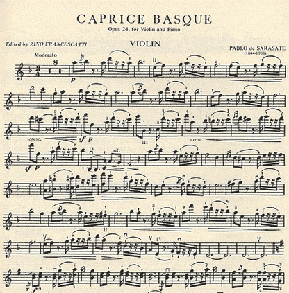 Sarasate, Pablo de: Caprice Basque Op.24 (violin & piano) IMC