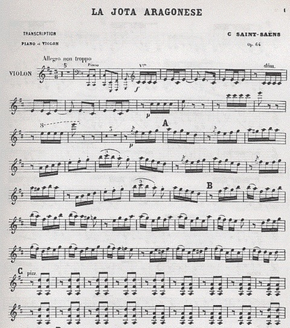 Saint-Saens, Camille: Op.64 La Jota Aragonese (violin & piano)