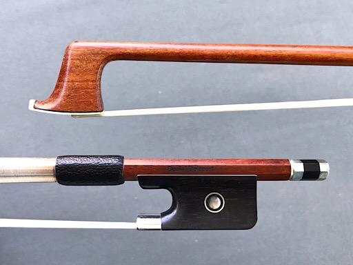 Daniel Delcourt round, nickel-mounted Pernambuco viola bow, GERMANY 67.7