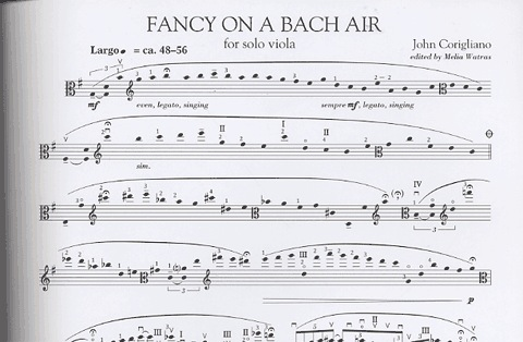 Corigliano, John: Fancy on a Bach Air for Solo Viola