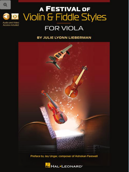 Lieberman: A Festival of Violin & Fiddle Styles for Viola (Book with Audio and Video Access)