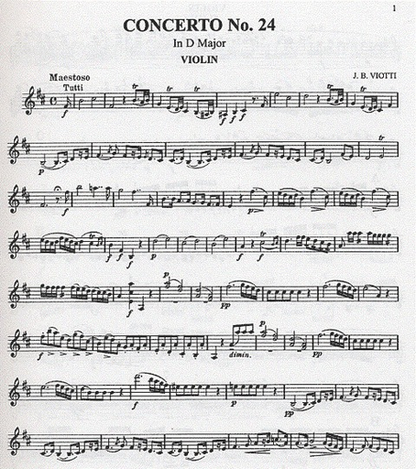 *OUT OF PRINT* Viotti, G.B. (Hermann): Concerto No. 24 in D major (violin & piano)