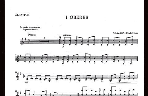 Bacewicz, Grazyna: Two Oberecks (violin & piano)