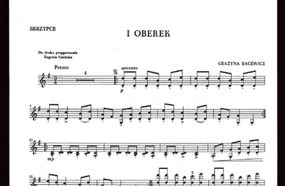 Bacewicz, Grazyna: Two Oberecks (violin & piano)