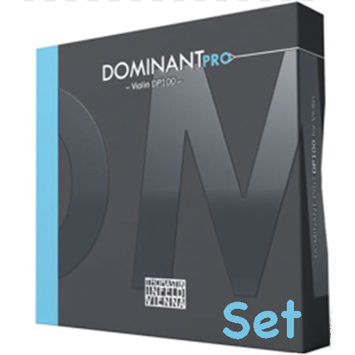 DOMINANT PRO violin string set, medium, tin-plated E, Silver D, by Thomastik-Infeld