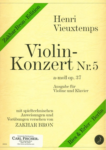 Vieuxtemps, Henri: Violin Concerto #5 Op. 37 (violin & piano)