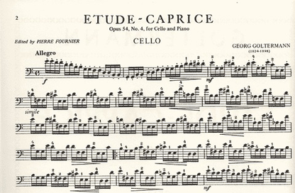 Goltermann, Georg (Fournier): Etude-Caprice Op.54 #4 (cello & piano) IMC