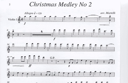 Martelli: Christmas Medley Two (string quartet)