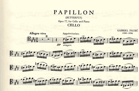Faure, Gabriel: Papillon Op.77 (cello & piano) IMC
