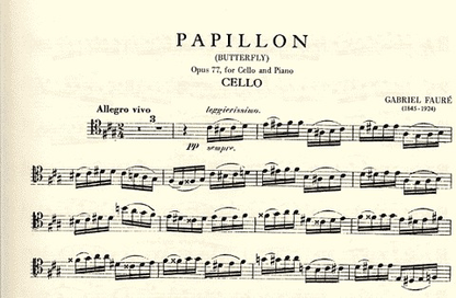 Faure, Gabriel: Papillon Op.77 (cello & piano) IMC