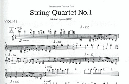 Nyman, Michael: String Quartet No. 1
