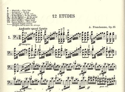 Franchomme: Etudes Op.35 (cello) PETERS