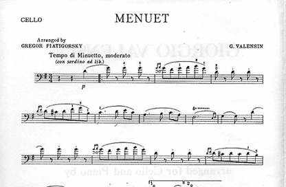 Valensin, Giorgio (Piatigorsky): Menuet (Cello & Piano)