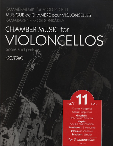 Pejtsik: Chamber Music for 3 Cellos Vol.11 (3 cellos) score & parts, Edito Musica Budapest