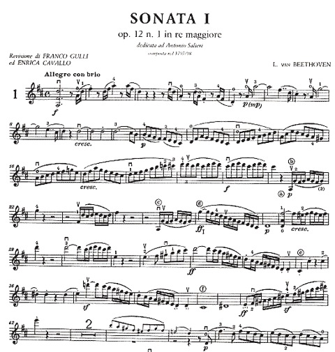 *OUT OF PRINT* Beethoven, L.van (Gulli): Sonata Op.12#1 in D major (violin & piano)