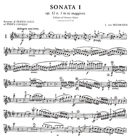 *OUT OF PRINT* Beethoven, L.van (Gulli): Sonata Op.12#1 in D major (violin & piano)