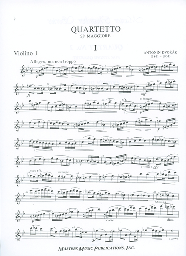 Dvorak, Antonin: String Quartet No.2 in Bb