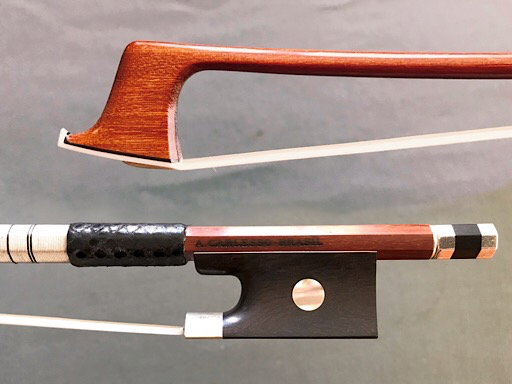 A. CARLESSO silver PECCATTE replica violin bow from ARCOS BRASIL, 59.9g