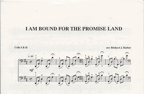 Barber, R.J.: I Am Bound to the Promised Land - Cello Duet (2 Cellos)