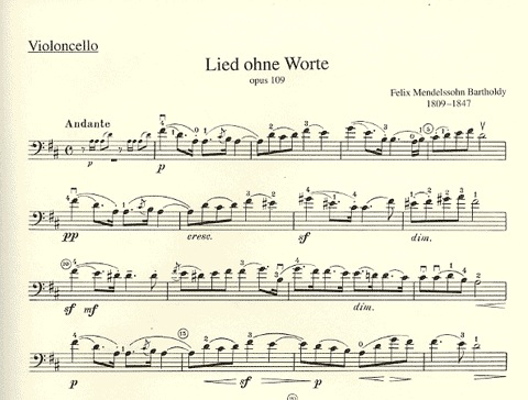 Mendelssohn, F.: Song Without Words (cello & piano)