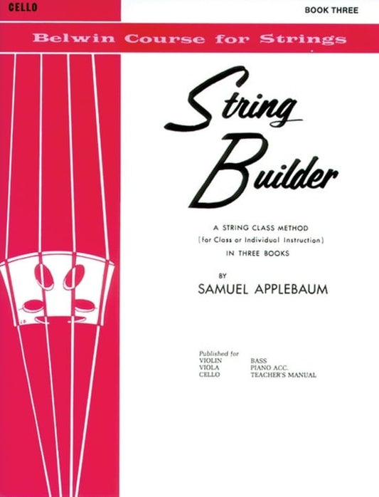 Applebaum: String Builder, Book 3 (cello) Belwin