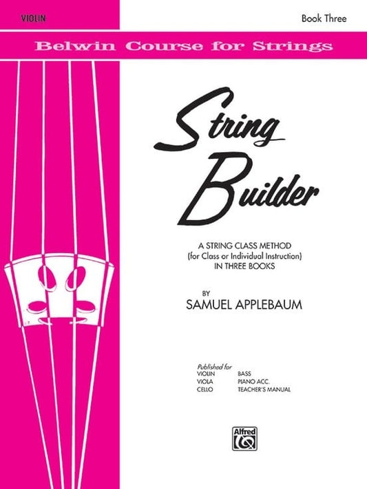 Applebaum: String Builder, Book 3 (violin) Belwin Course for Strings