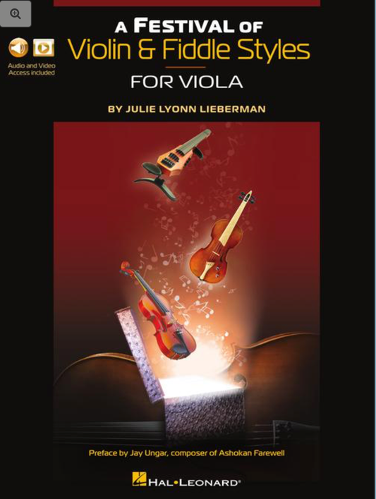 Lieberman: A Festival of Violin & Fiddle Styles for Viola (Book with Audio and Video Access)