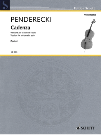 Pendrecki: Cadenza (cello solo) SCHOTT