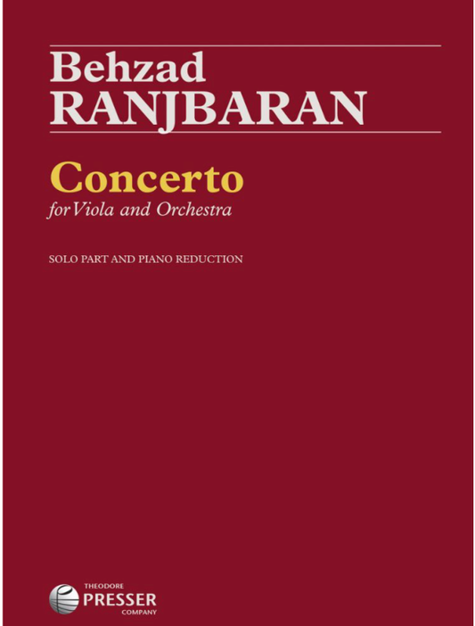 RANJBARAN: Concerto (viola, piano) PRESSER