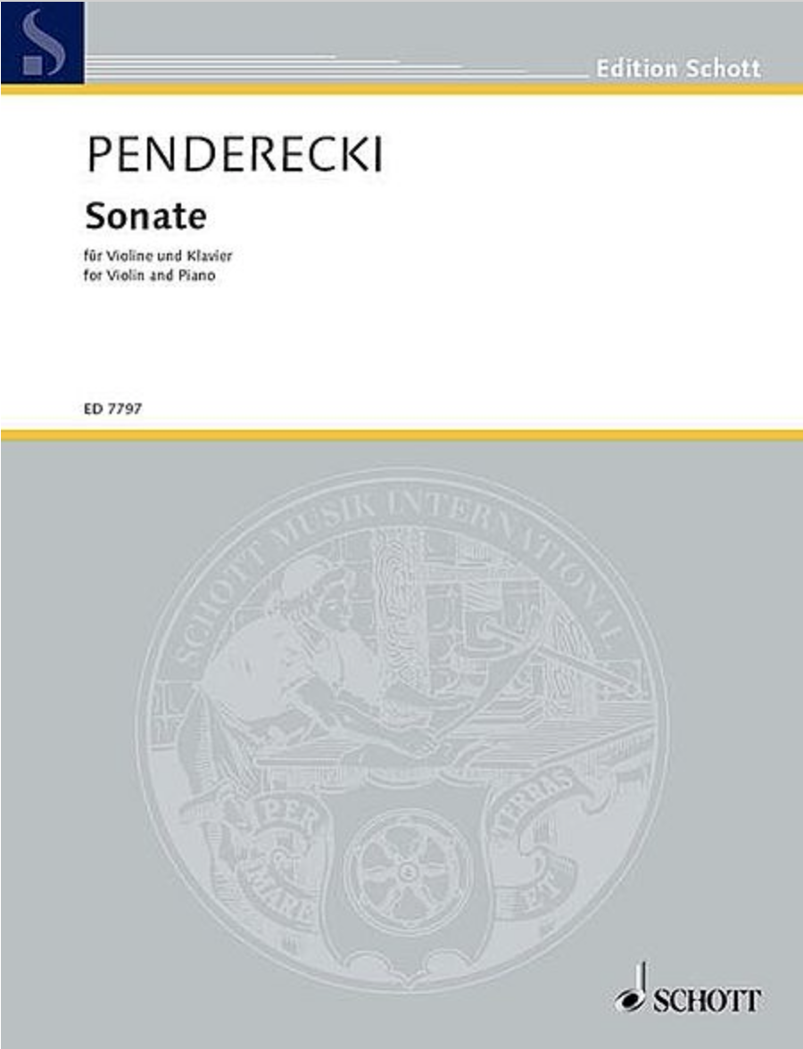 Penderecki, Krzysztof: Sonata (violin & piano)