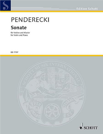 Penderecki, Krzysztof: Sonata (violin & piano)