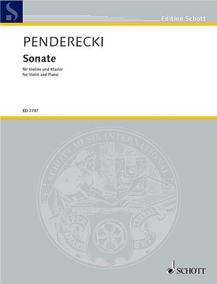 Penderecki, Krzysztof: Sonata (violin & piano)