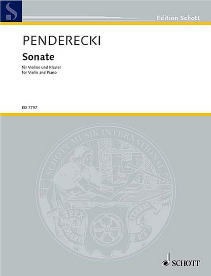 Penderecki, Krzysztof: Sonata (violin & piano)