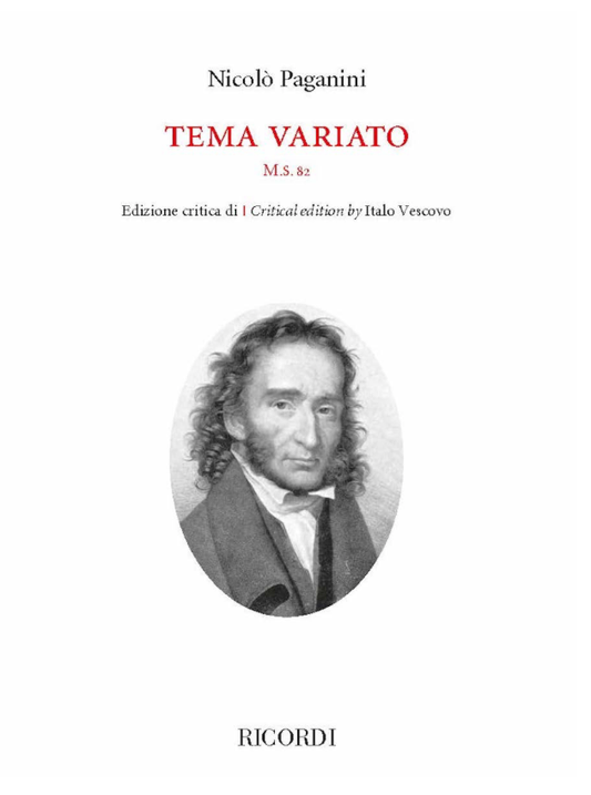 Paganini: Tema variation, op82 (violin) RICORDI