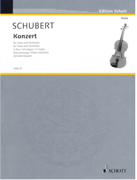 Schubert, J. (Schultz-Hauser): Concerto in C Major - ARRANGED (viola & piano) Schott
