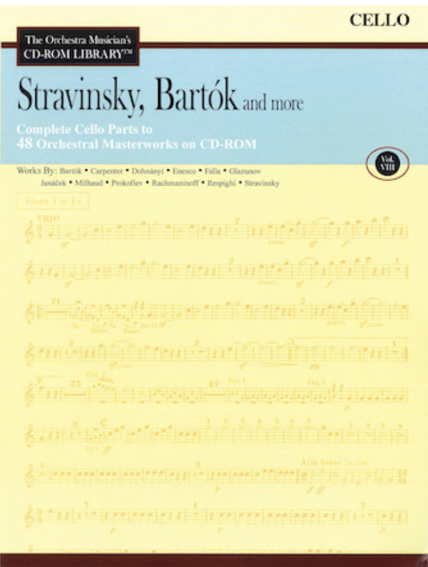 Orchestra Musician's Library: Vol.8-Stravinsky, Bartok and more (cello)