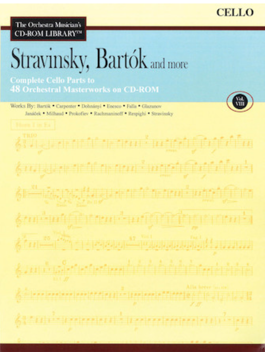 Orchestra Musician's Library: Vol.8-Stravinsky, Bartok and more (cello)