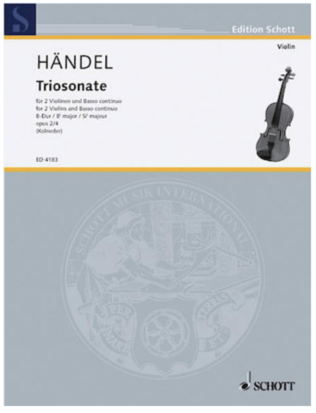 Handel: Trio Sonata Op. 2 No. 4 (2 violins, cello, piano)