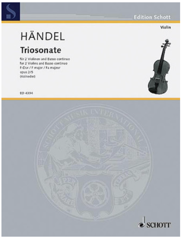 Handel: Trio Sonata Op. 2 No. 5 (2 violins, cello, piano)