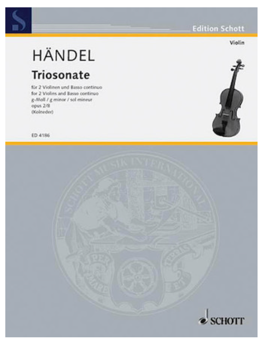 Handel: Trio Sonata Op. 2 No. 8 (2 violins, cello, piano)