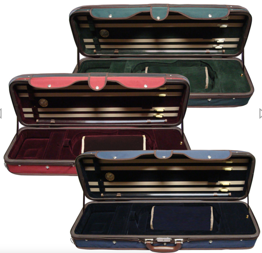 4/4 Angeli Light Oblong violin case, red ext./burgundy int.