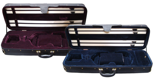 Angeli 4/4 student oblong violin case, Red int. / Black ext.