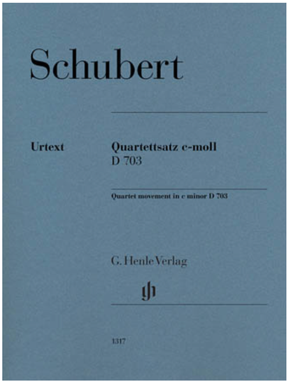 Schubert: Quartet movement in C minor D703 (string quartet) HENLE