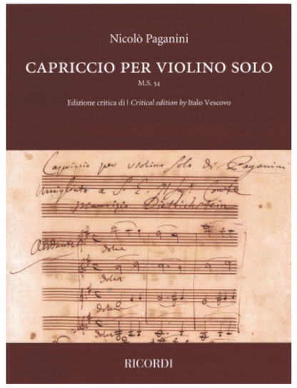 Paganini: Capriccio per violino solo (violin) RICORDI