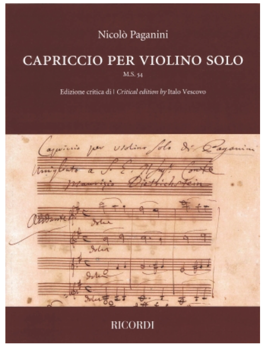 Paganini: Capriccio per violino solo (violin) RICORDI