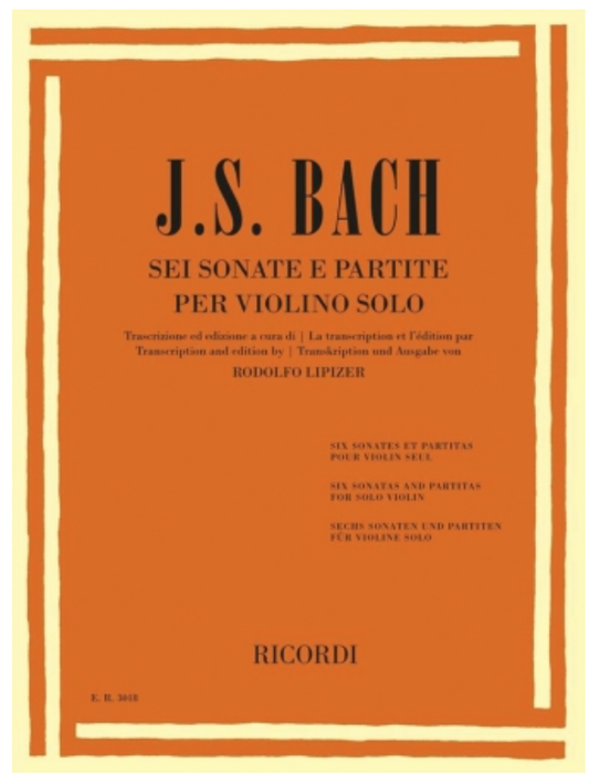 J.S. Bach (Lipizer): 6 Sonatas and Partitas (violin & piano) RICORDI