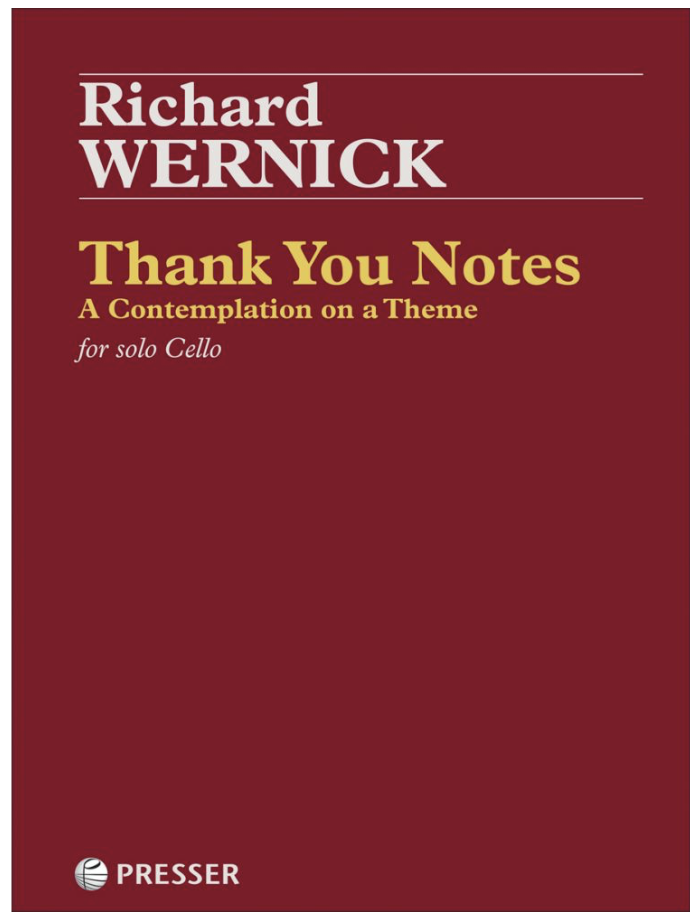Wernick: Thank You Notes (cello) PRESSER