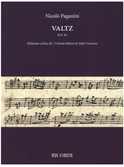 Paganini: Valtz (violin) Ricordi