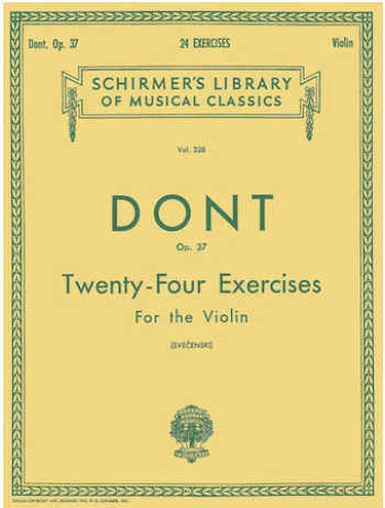 Dont: 24 Exercises, Op37, Schirmer Library of Classics Volume 328 (violin) SCHIRMER