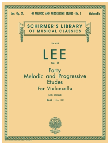 LEE: 40 Melodic and Progressive Etudes, Op. 31 – Book 1 (cello) Schirmer